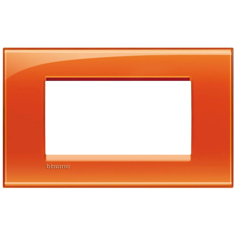 артикул LNA4804OD название Рамка итальянский стандарт 4 мод прямоугольная, Bticino, Серия LivingLight, Оранжевый