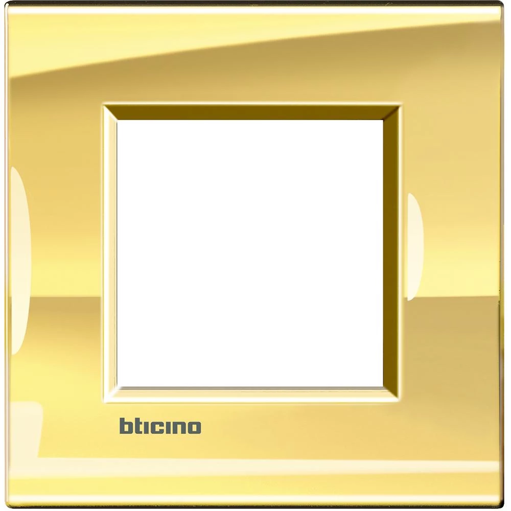артикул LNA4802OA название Рамка 1-ая (одинарная) прямоугольная, Bticino, Серия LivingLight, Золото