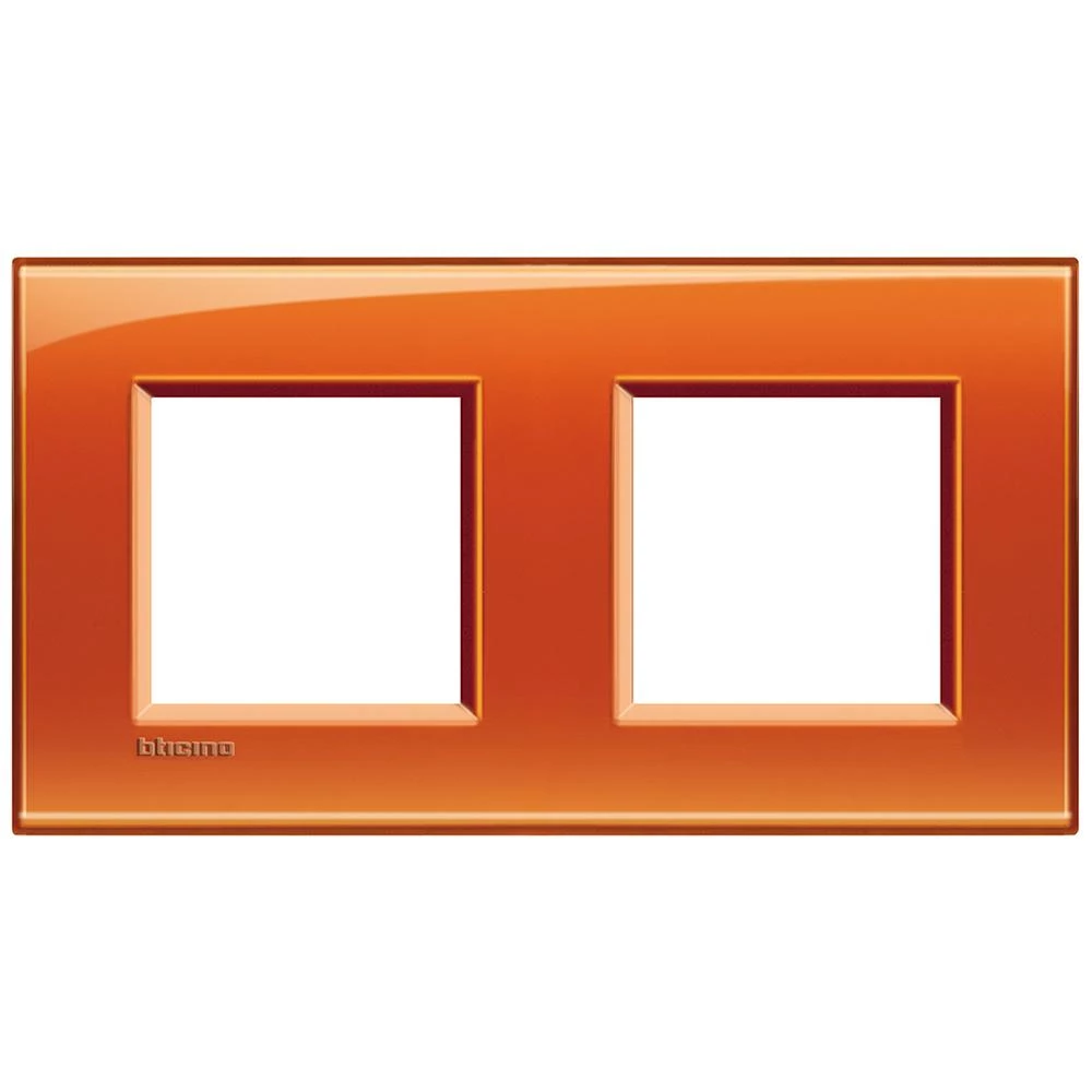 артикул LNA4802M2OD название Рамка 2-ая (двойная) прямоугольная, Bticino, Серия LivingLight, Оранжевый