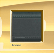 Bticino Livinglight рамка-золото клавиша-антрацит