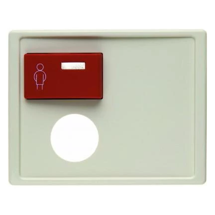 артикул 12170002 название Berker Центральная панель с верхней красной кнопкой вызова и с отверстием для контактного штыря цвет