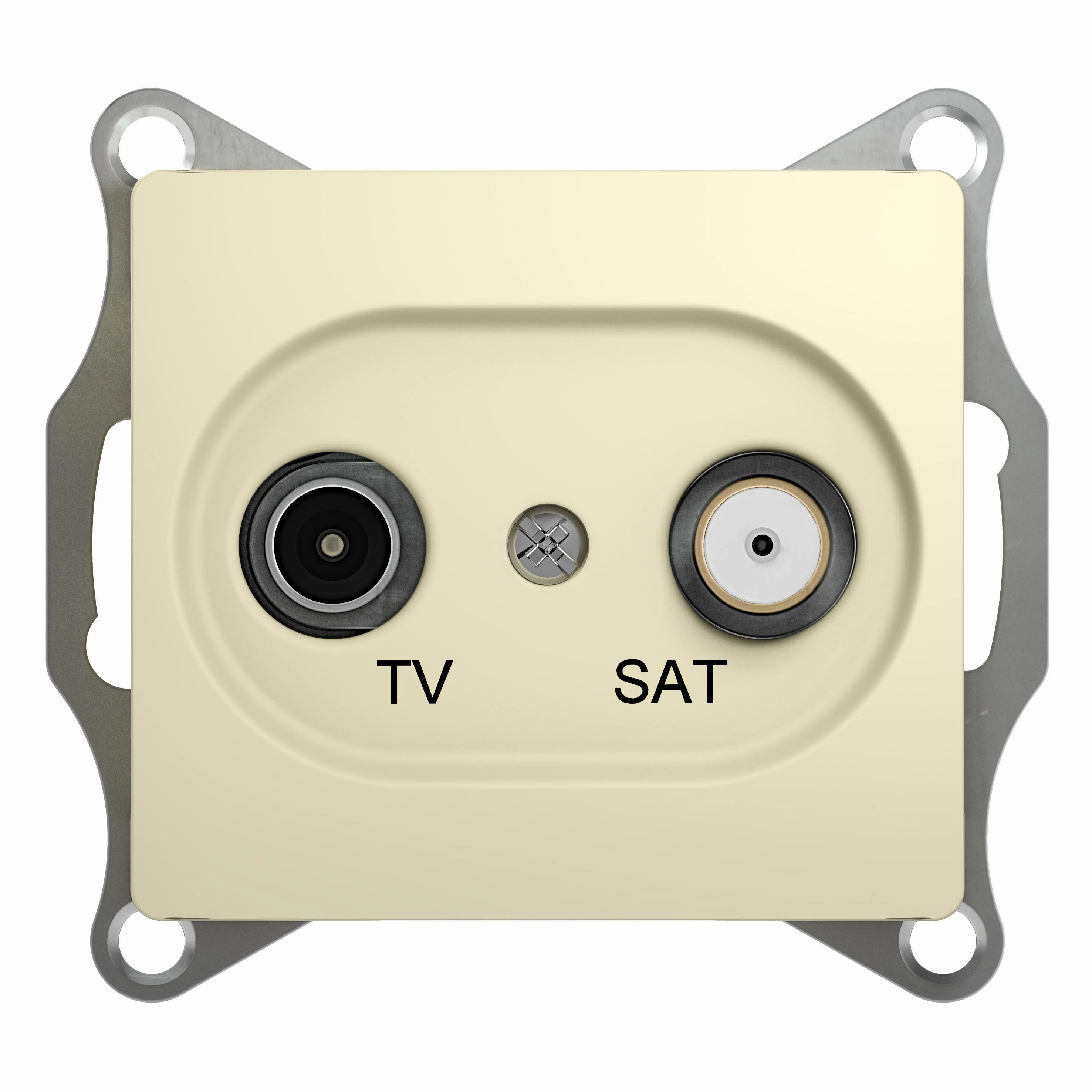 артикул GSL000297 название Розетка телевизионная единственная ТV-SAT, Schneider Electric, Серия Glossa, Бежевый