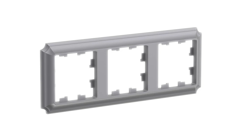 артикул ATN100903 название Рамка 3-ая (тройная), Systeme Electric, Серия Atlas Design Antique, Сталь