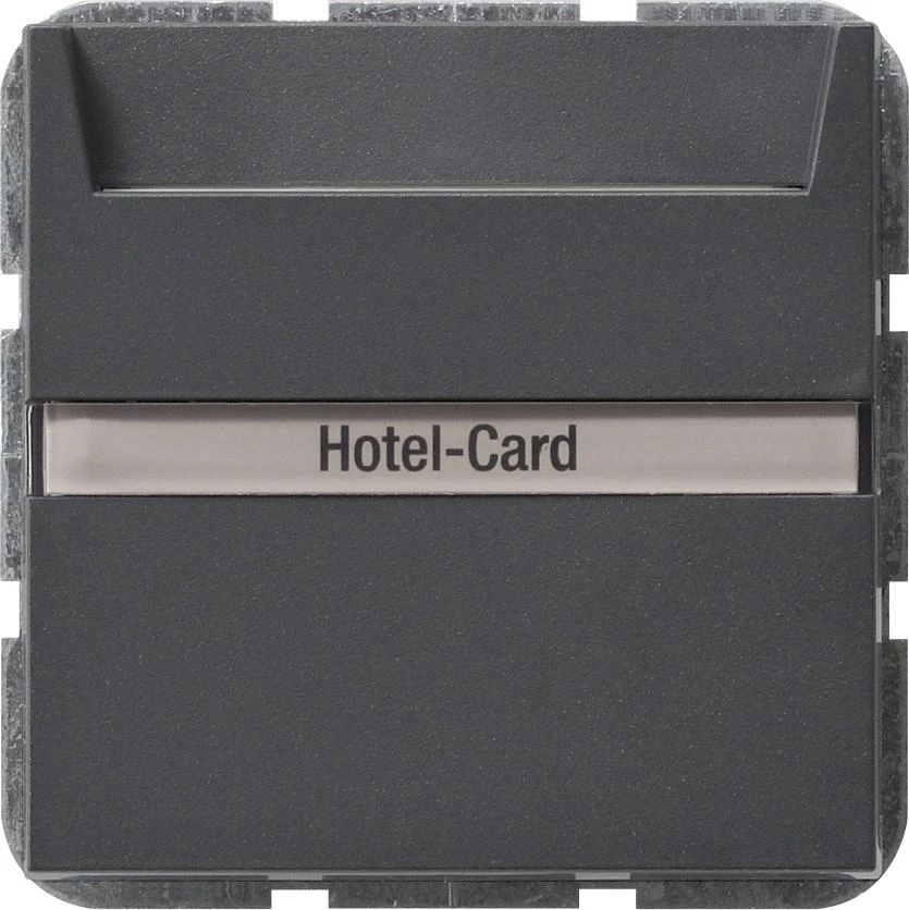 артикул 014028 название Выключатель карточный для гостиниц, Gira, Серия System 55, Антрацит