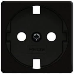артикул FD16723-M-FD16823 название Розетка 1-ая электрическая , с заземлением и защитными шторками (винтовой зажим), Fede, Черный