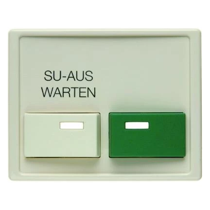 артикул 12990002 название Berker Центральная панель с кнопкой присутствия зеленого цвета/кнопка приема белая цвет: белый, с бл