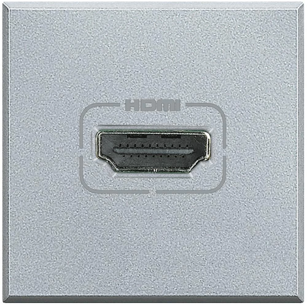 артикул HC4284 название Розетка HDMI, Bticino, Серия Axolute, Алюминий