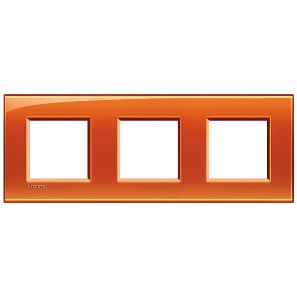 артикул LNA4802M3OD название Рамка 3-ая (тройная) прямоугольная, Bticino, Серия LivingLight, Оранжевый