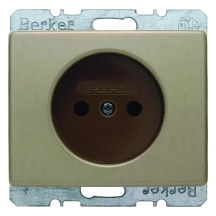 артикул 6161140101 название Berker Штепсельная розетка без защитного контакта цвет: светло-бронзовый, металл Berker Arsys