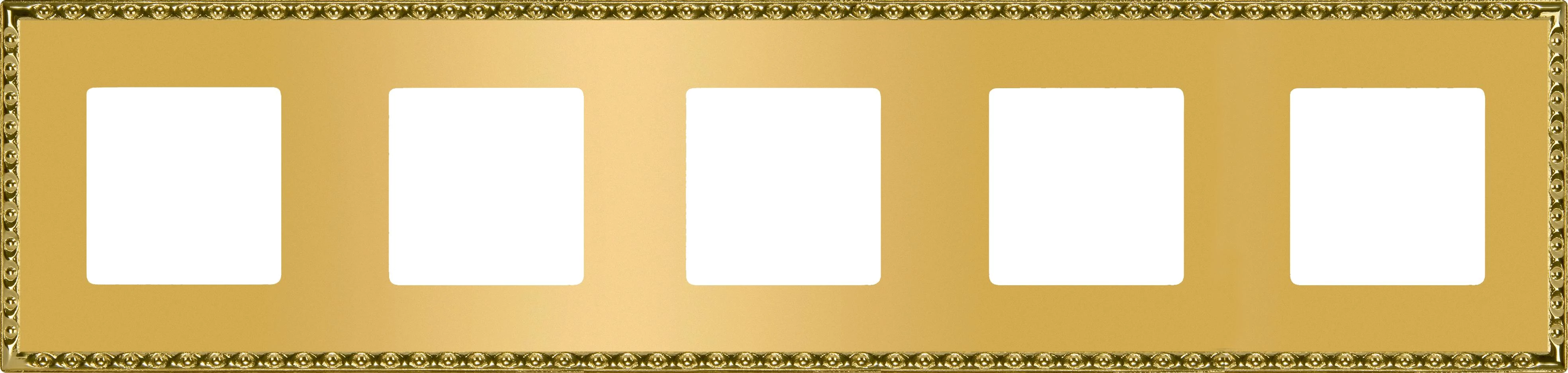 артикул FD01215OR название Рамка 5-ая (пятерная), Fede, Серия Toledo, Красное золото