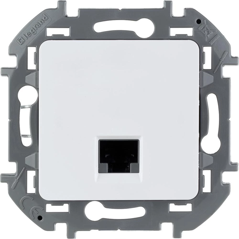 артикул 673830 название Розетка компьютерная 1-ая кат.6, RJ-45 (интернет), Legrand, Серия Inspiria, Белый