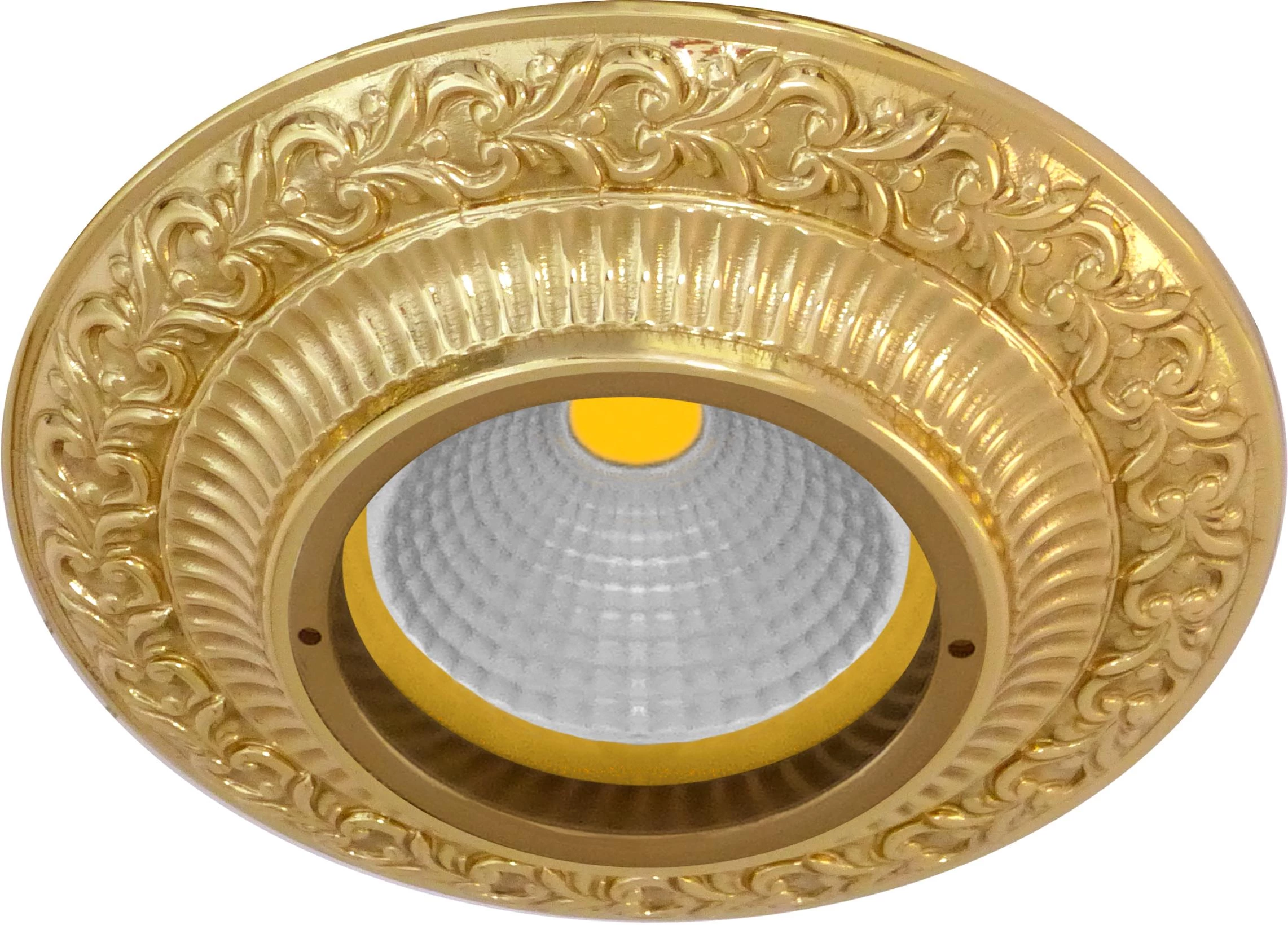 артикул FD1004ROB название FEDE San Sebastian Светлое золото Круглый точечный светильник из латуни Bright Gold (Oro Brillo)