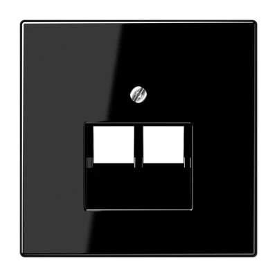 артикул LS969-2UASW-EPUAE8-8UPOK5 название Розетка компьютерная 2-ая кат.5е, RJ-45 (интернет), Jung, Серия LS990, Черный