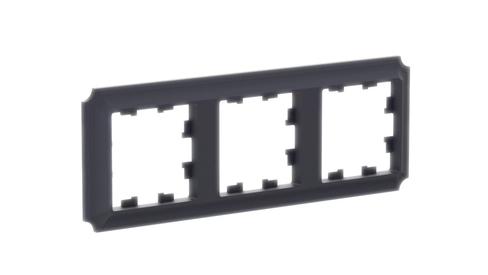 артикул ATN101003 название Рамка 3-ая (тройная), Systeme Electric, Серия Atlas Design Antique, Карбон