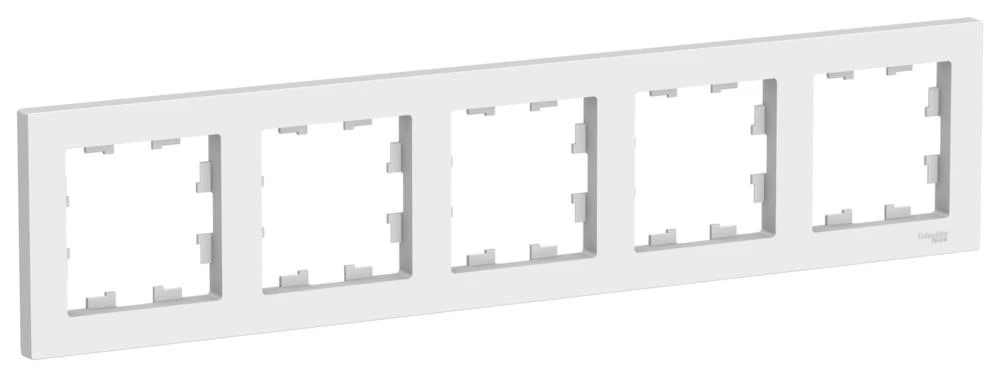 артикул ATN001305 название Рамка 5-ая (пятерная), Schneider Electric, Серия Atlas Design, Белый Лотос