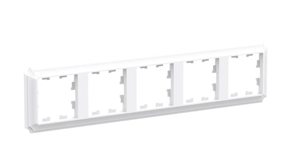 артикул ATN101305 название Рамка 5-ая (пятерная), Systeme Electric, Серия Atlas Design Antique, Белый Лотос