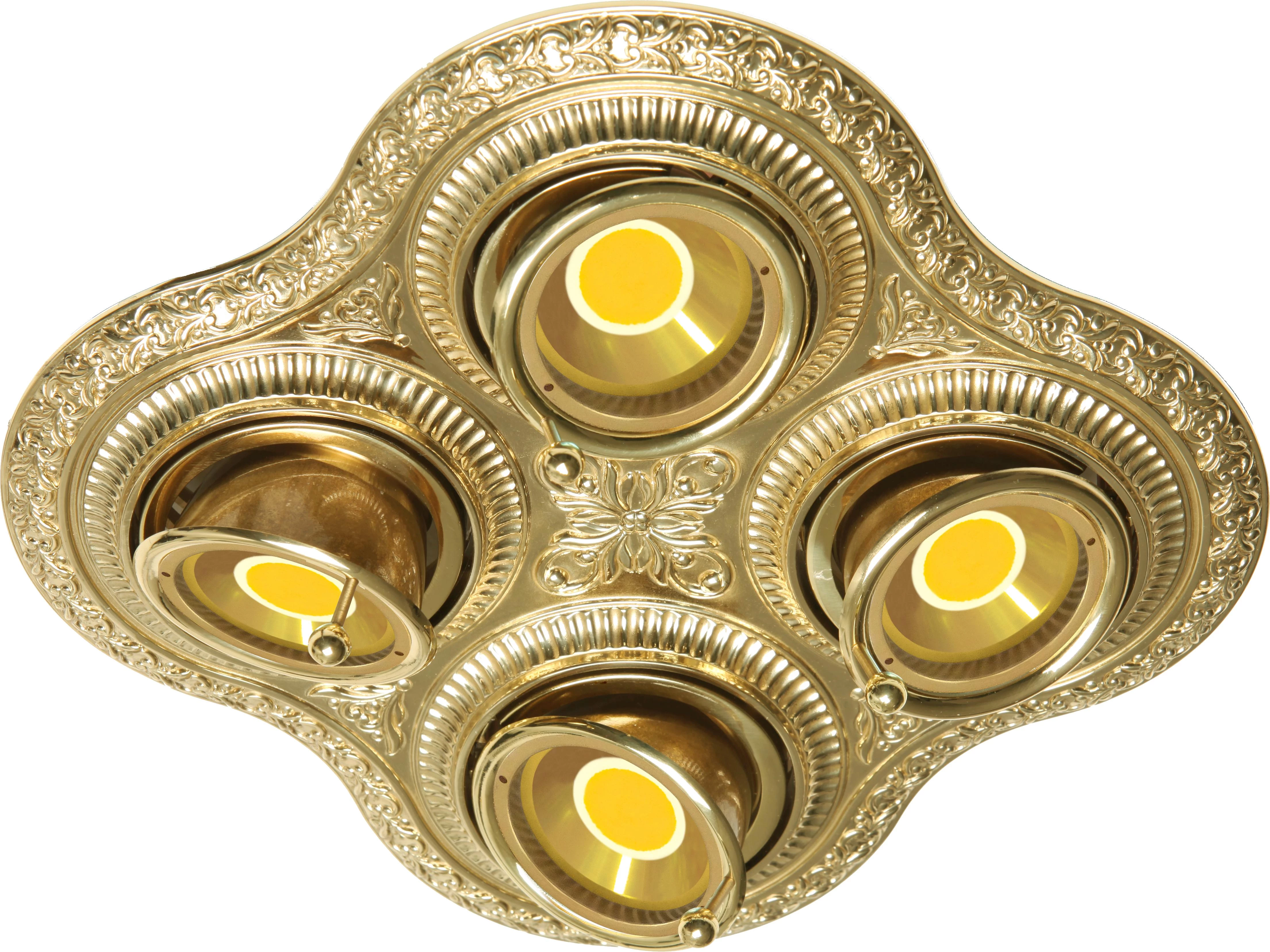 артикул FD1016SOB название FEDE San Sebastian Светл. зол. Точечный светильник поворотный на 4 лампы Bright Gold (Oro Brillo)