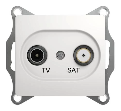 артикул GSL000197 название Розетка телевизионная единственная ТV-SAT, Schneider Electric, Серия Glossa, Белый