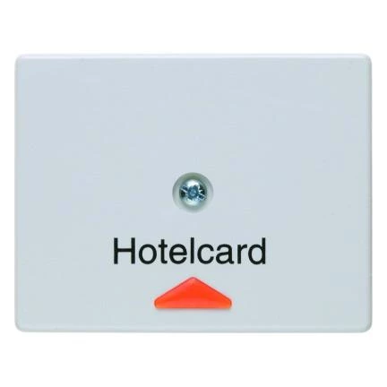 артикул 16410069 название Berker Hакладка карточного выключателя для гостиниц с оттиском и красной линзой цвет: полярная белез