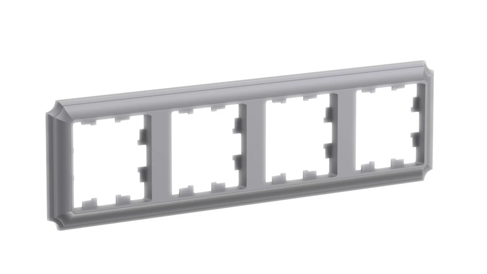 артикул ATN100904 название Рамка 4-ая (четверная), Systeme Electric, Серия Atlas Design Antique, Сталь