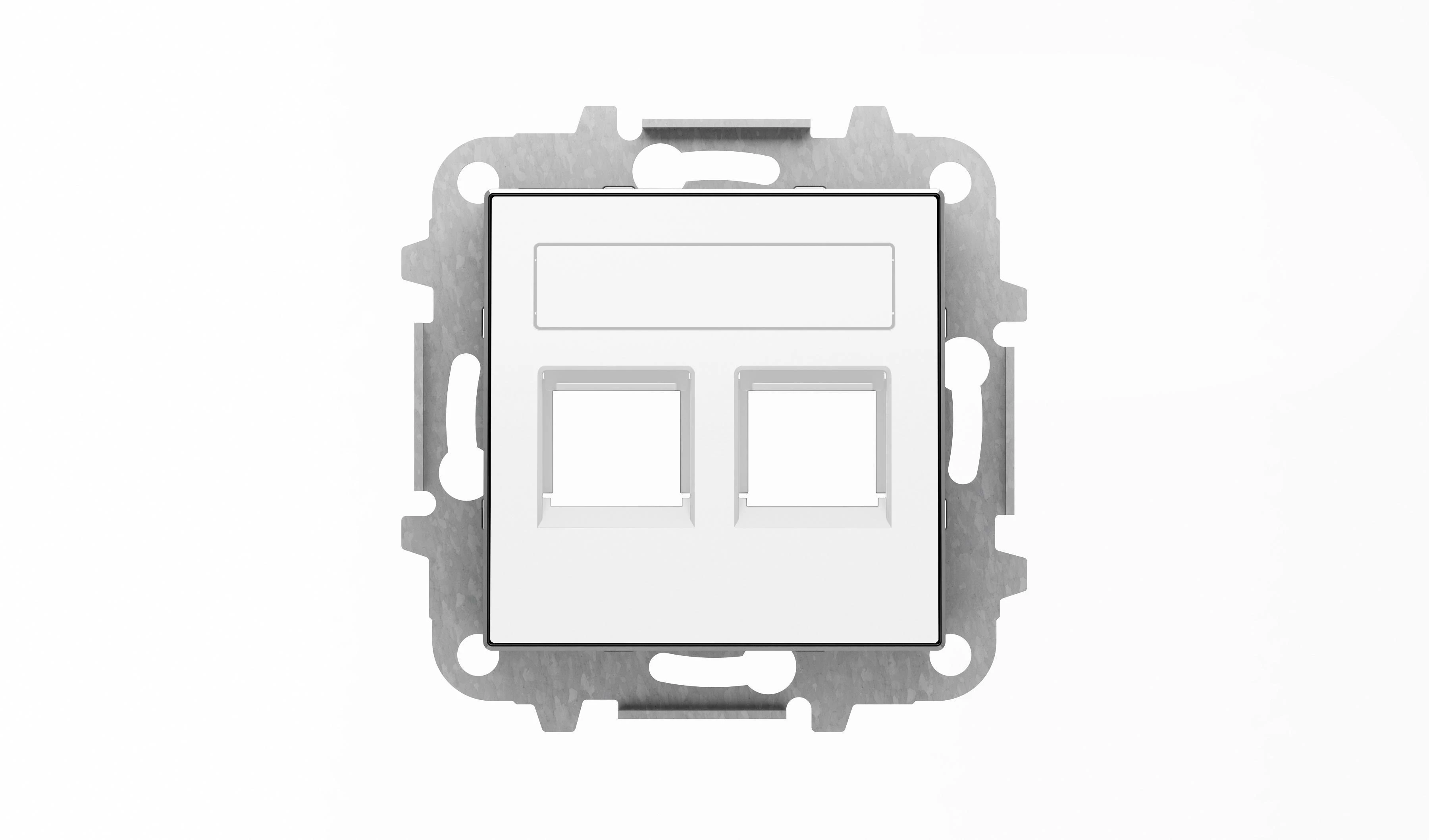 артикул 2CLA851820A1101 название ABB NIE Sky Белый Накладка розетки RJ45 2-ая с суппортом