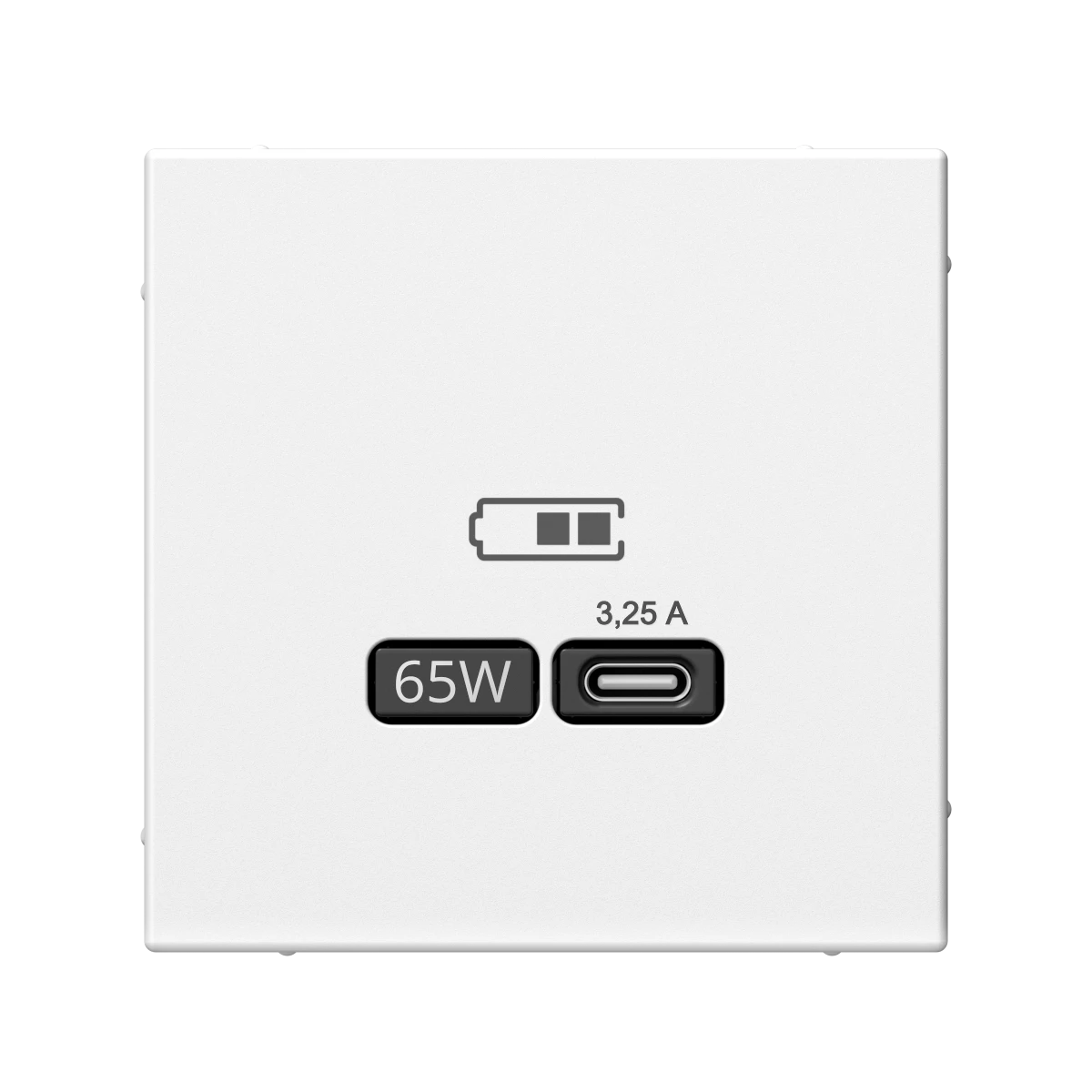 артикул GAL001327 название Розетка USB 1-ая Тип С 3200 мA 5V (для подзарядки), Schneider Electric, Серия Art Gallery, Белый лотос