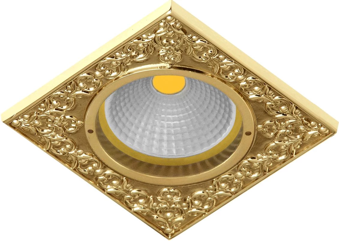 артикул FD1026COB название FEDE San Sebastian Mini Светлое золото Квадратный точечный светильникиз латуни Bright Gold