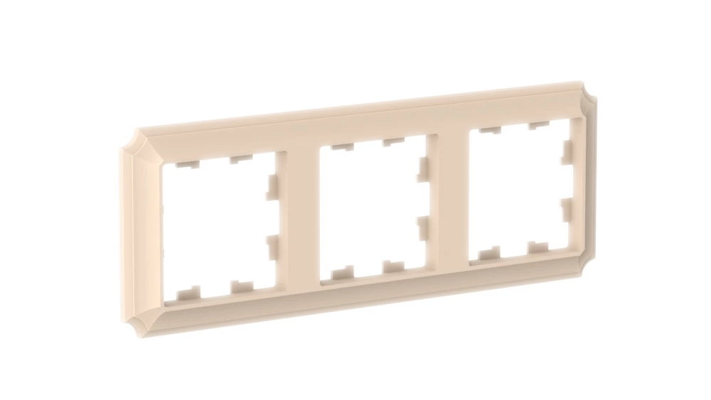 артикул ATN101203 название Рамка 3-ая (тройная), Systeme Electric, Серия Atlas Design Antique, Песочный