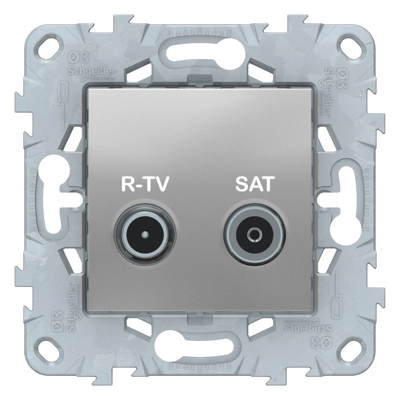 артикул NU545530 название Розетка телевизионная оконечная ТV-SAT, Schneider Electric, Серия Unica New, Алюминий