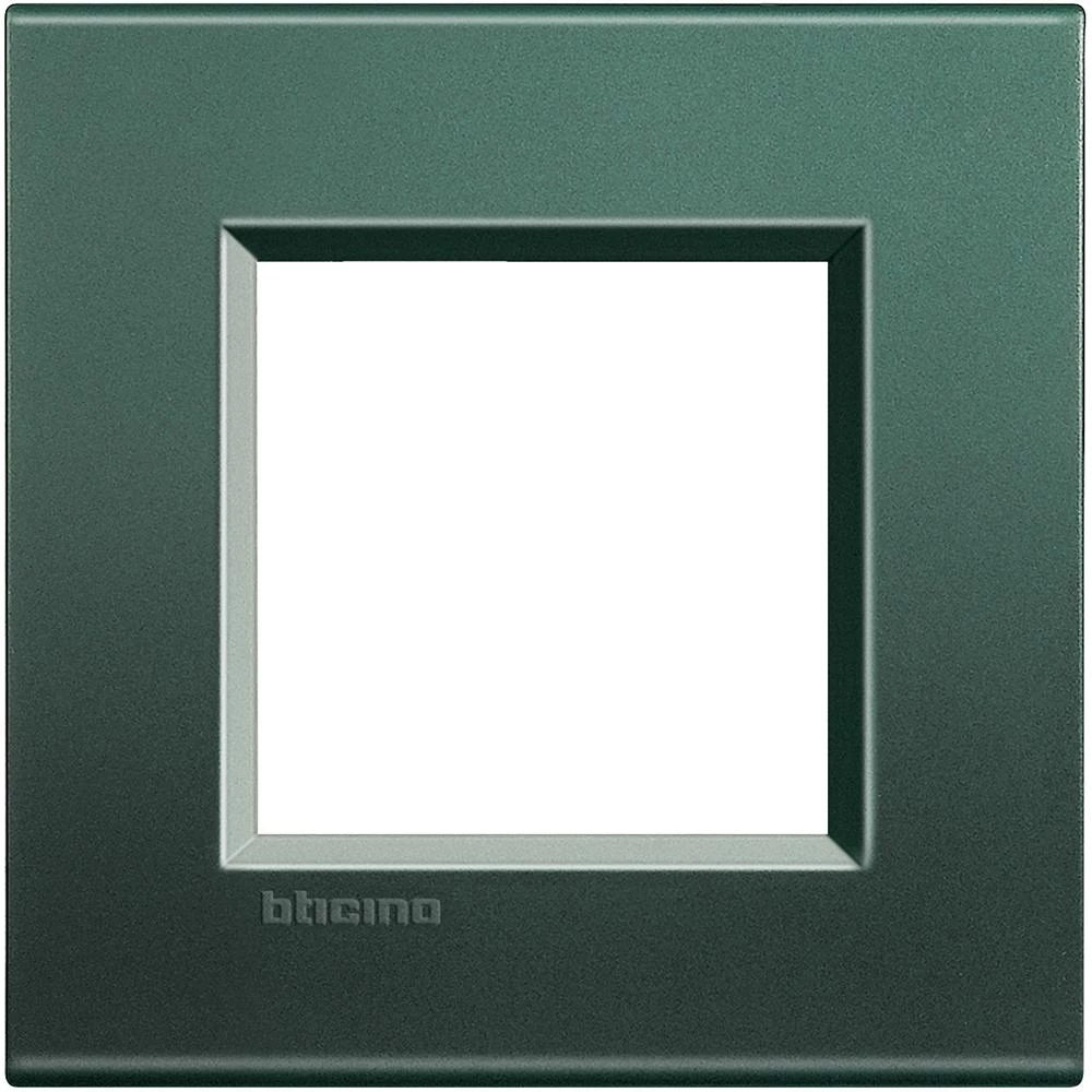артикул LNA4802PK название Рамка 1-ая (одинарная) прямоугольная, Bticino, Серия LivingLight, Зеленый шелк