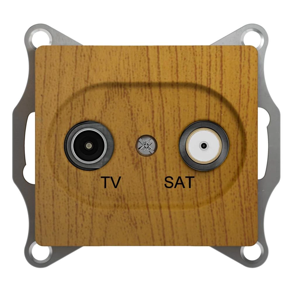 артикул GSL000597 название Розетка телевизионная единственная ТV-SAT, Schneider Electric, Серия Glossa, Дерево Дуб