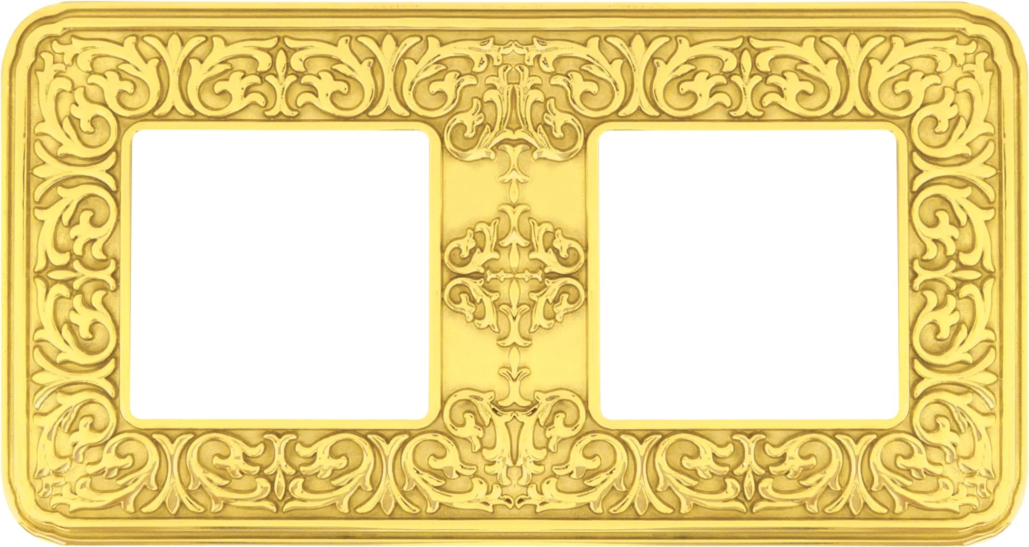 артикул FD01372OB название Рамка 2-ая (двойная), Fede, Серия Emporio, Светлое золото