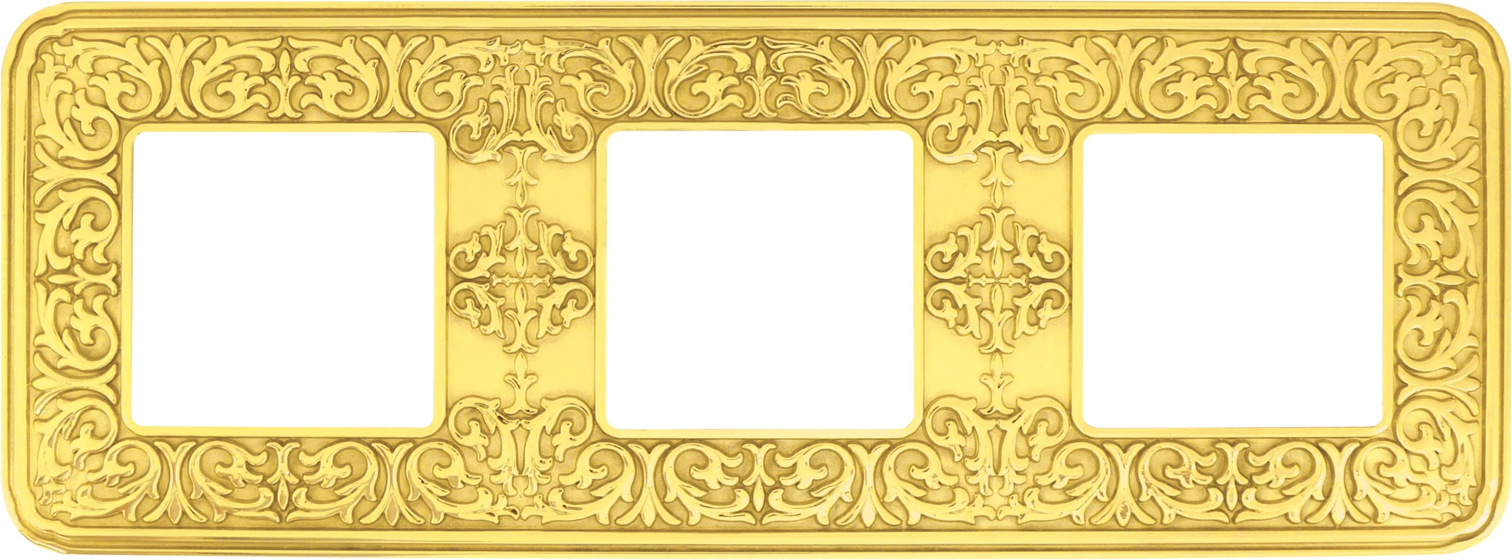 артикул FD01373OB название Рамка 3-ая (тройная), Fede, Серия Emporio, Светлое золото