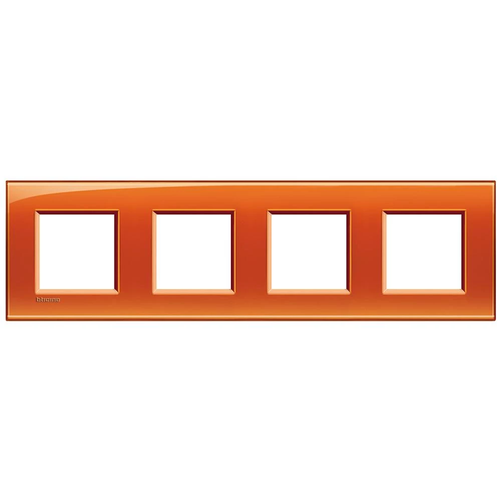 артикул LNA4802M4OD название Рамка 4-ая (четверная) прямоугольная, Bticino, Серия LivingLight, Оранжевый
