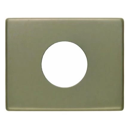 артикул 11650101 название Berker Центральная панель для нажимной кнопки и светового сигнала Е10 цвет: светло-бронзовый, металл