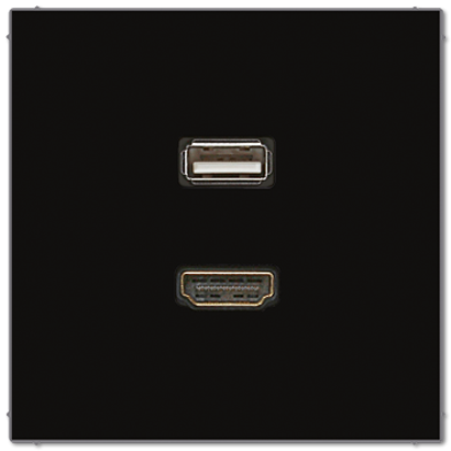 артикул MALS1163SW название Розетка USB/HDMI (разъем), Jung, Серия LS990, Черный